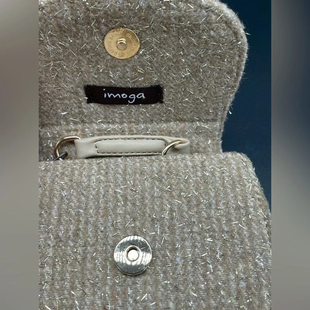 NEW Imoga Kids Tweed Chain Crossbody Bag